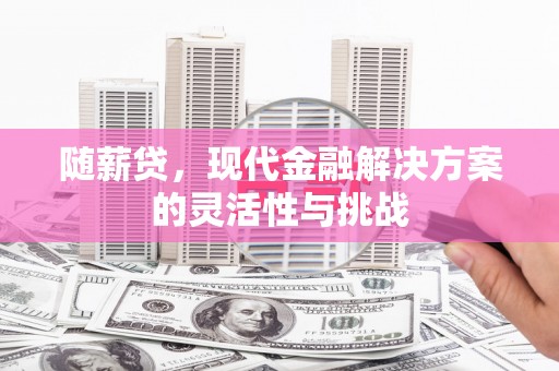 上犹随薪贷，现代金融解决方案的灵活性与挑战