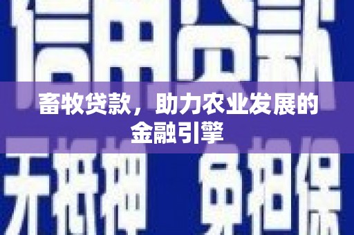 上犹畜牧贷款，助力农业发展的金融引擎