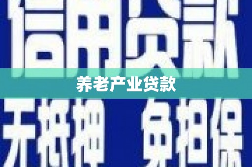 上犹养老产业贷款