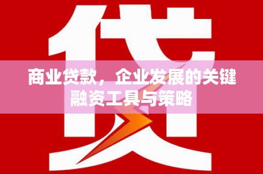 上犹商业贷款，企业发展的关键融资工具与策略