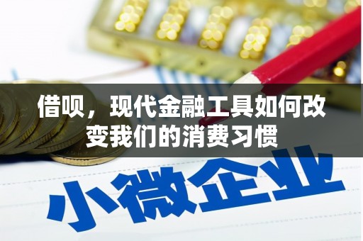 上犹借呗，现代金融工具如何改变我们的消费习惯