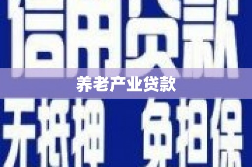 上犹养老产业贷款