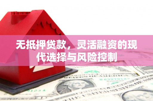 上犹无抵押贷款，灵活融资的现代选择与风险控制