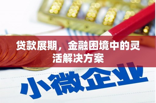 上犹贷款展期，金融困境中的灵活解决方案