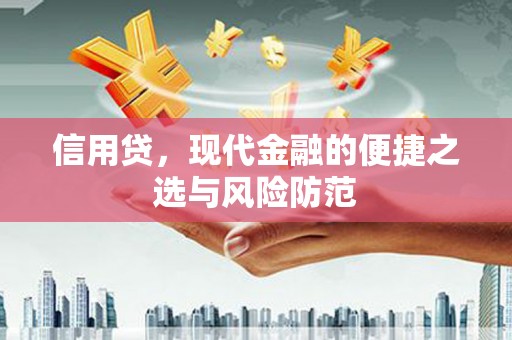 上犹信用贷，现代金融的便捷之选与风险防范