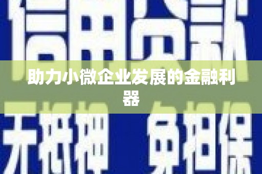 上犹助力小微企业发展的金融利器