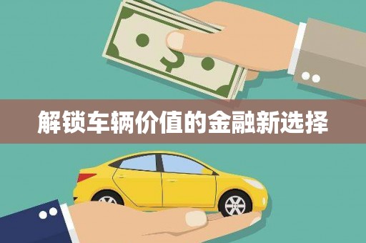 上犹解锁车辆价值的金融新选择